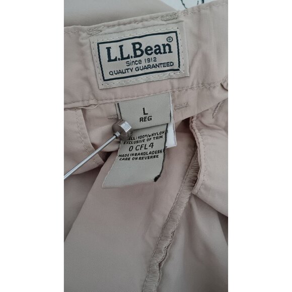 L.L. Bean Large Regular Tan Supplex Utility Work Casual Outdoor Stretch Pants - Picture 6 of 6
